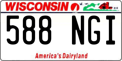 WI license plate 588NGI