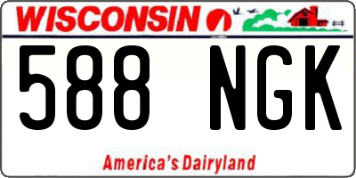 WI license plate 588NGK