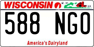 WI license plate 588NGO