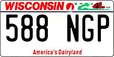 WI license plate 588NGP
