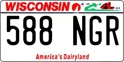 WI license plate 588NGR