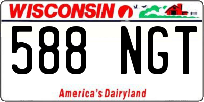 WI license plate 588NGT