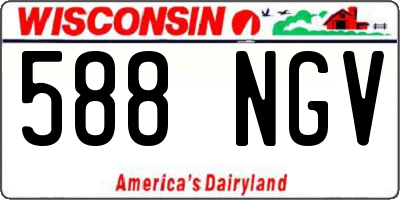 WI license plate 588NGV