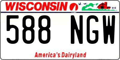 WI license plate 588NGW