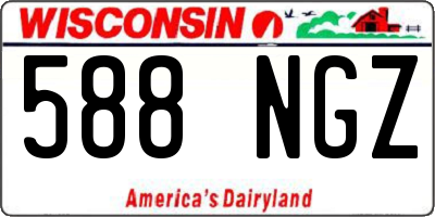 WI license plate 588NGZ