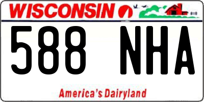 WI license plate 588NHA