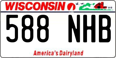 WI license plate 588NHB