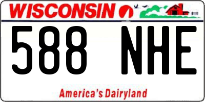 WI license plate 588NHE