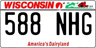 WI license plate 588NHG