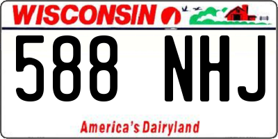 WI license plate 588NHJ