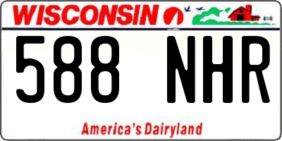 WI license plate 588NHR