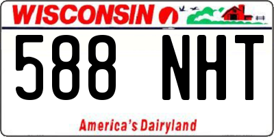 WI license plate 588NHT