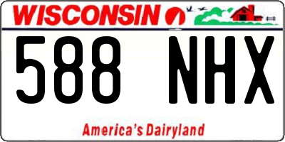 WI license plate 588NHX
