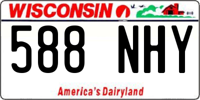 WI license plate 588NHY