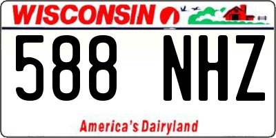 WI license plate 588NHZ