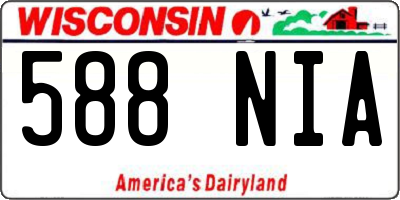 WI license plate 588NIA