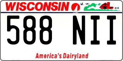 WI license plate 588NII