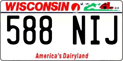 WI license plate 588NIJ