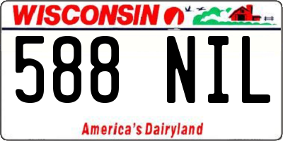WI license plate 588NIL