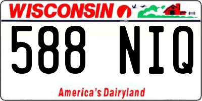 WI license plate 588NIQ