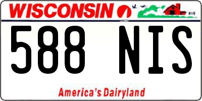 WI license plate 588NIS