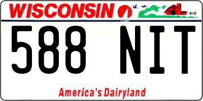 WI license plate 588NIT