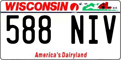 WI license plate 588NIV
