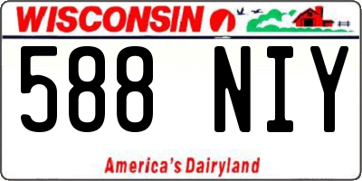 WI license plate 588NIY