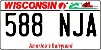 WI license plate 588NJA