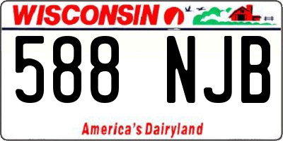 WI license plate 588NJB