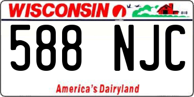 WI license plate 588NJC