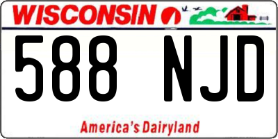 WI license plate 588NJD