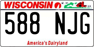 WI license plate 588NJG