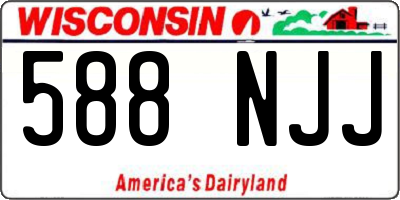 WI license plate 588NJJ
