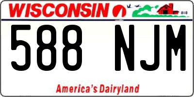 WI license plate 588NJM
