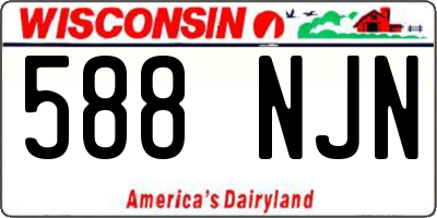WI license plate 588NJN