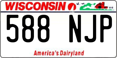 WI license plate 588NJP