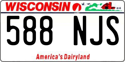 WI license plate 588NJS