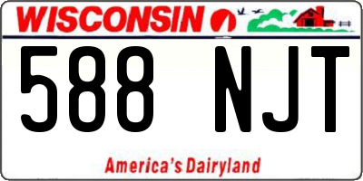WI license plate 588NJT