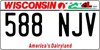 WI license plate 588NJV