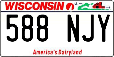 WI license plate 588NJY