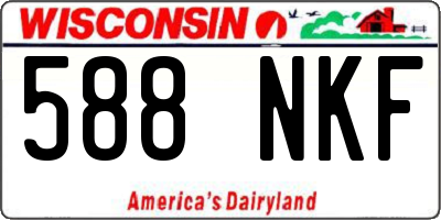 WI license plate 588NKF