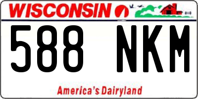 WI license plate 588NKM