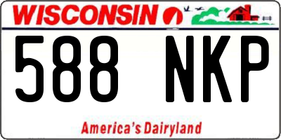 WI license plate 588NKP