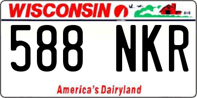 WI license plate 588NKR
