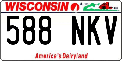 WI license plate 588NKV