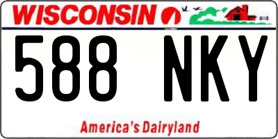 WI license plate 588NKY