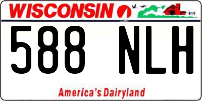 WI license plate 588NLH