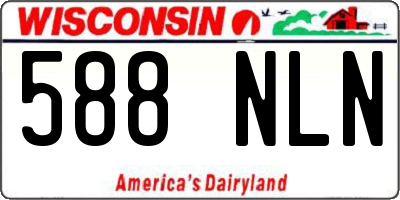 WI license plate 588NLN