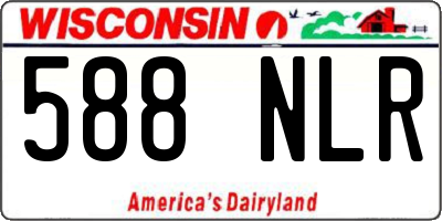 WI license plate 588NLR